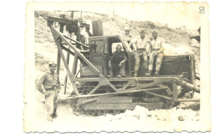 Vitos Sándor az Ovidiu-i kőbányánál - 1965